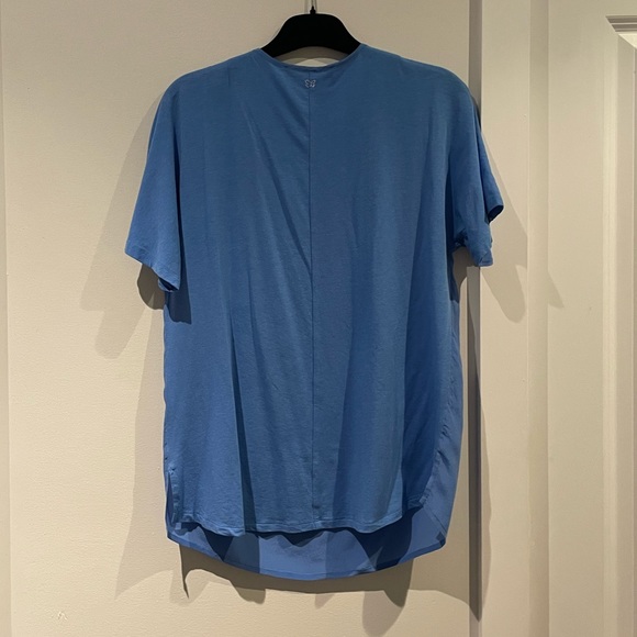 Weekend MaxMara Silk/Jersey Blue Top - Medium - Picture 3 of 4